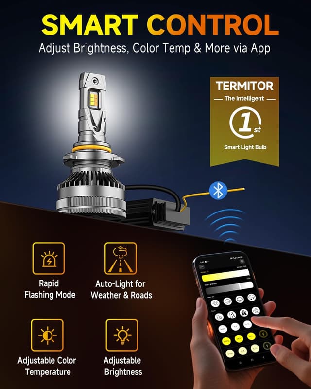 Detalle de Termitor 9005/HB3 Smart Bulbs 90,000LM