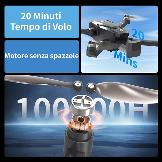 Detalle 2 de Tolatoyus TL16LCD Drone FPV con telecamera 4K, GPS e telecomando LCD