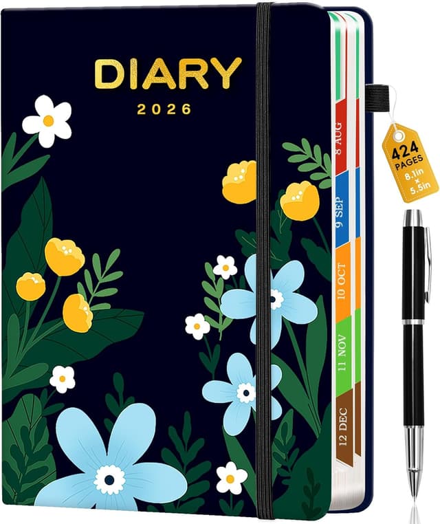 Detalle de Lusibaka Agenda 2026 semainier A5 200 feuilles (424 pages) – planning hebdomadaire et carnet journalier