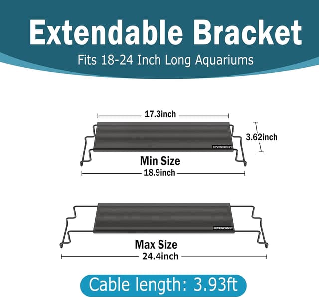 Thumbnail 6 de SEVENCONST 24/7 Mode LED Aquarium Light for 18–24 Inch Tanks (IP68, full spectrum sunrise–moonlight)