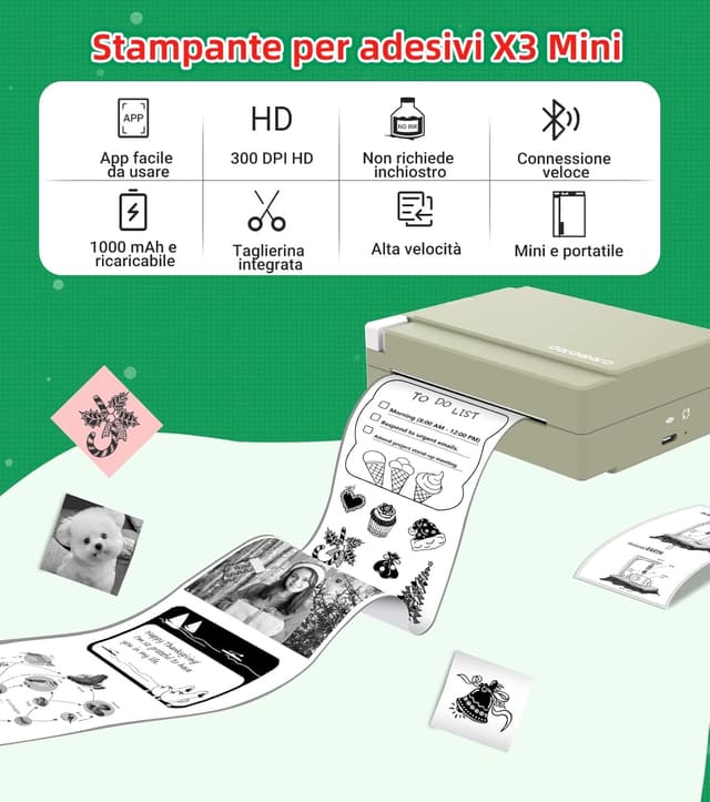 Detalle 2 de ORGBRO X3 stampante termica portatile 300 DPI