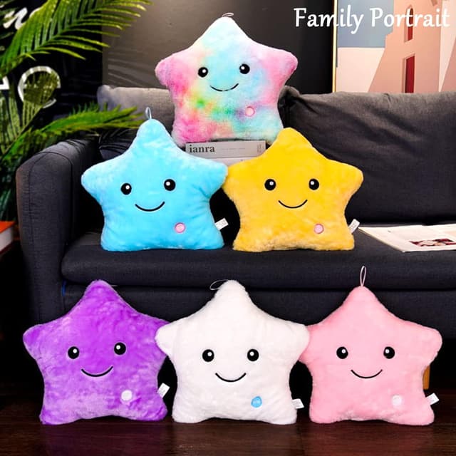 Detalle 2 de Kyduu Leuchtkissen – leuchtender Stern für Kinderzimmer & Deko (bunt)