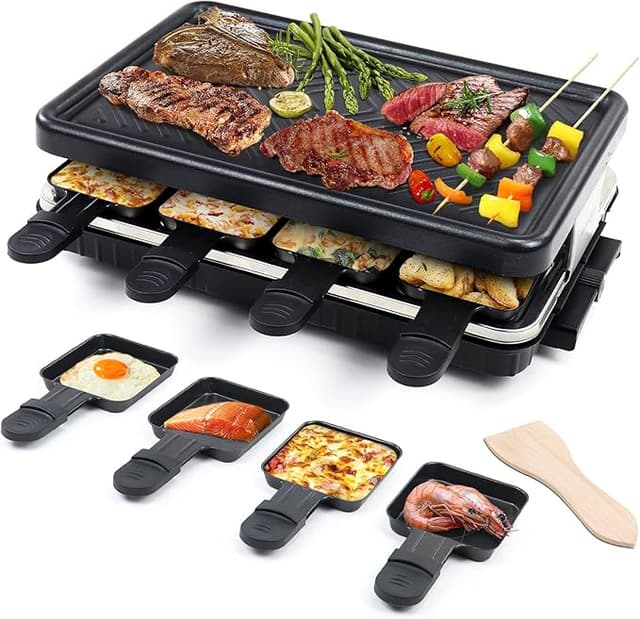 Imagen de Raclette Electrico 8 Personas con Sartenes y Espátulas 🍽 en OfertitasTOP