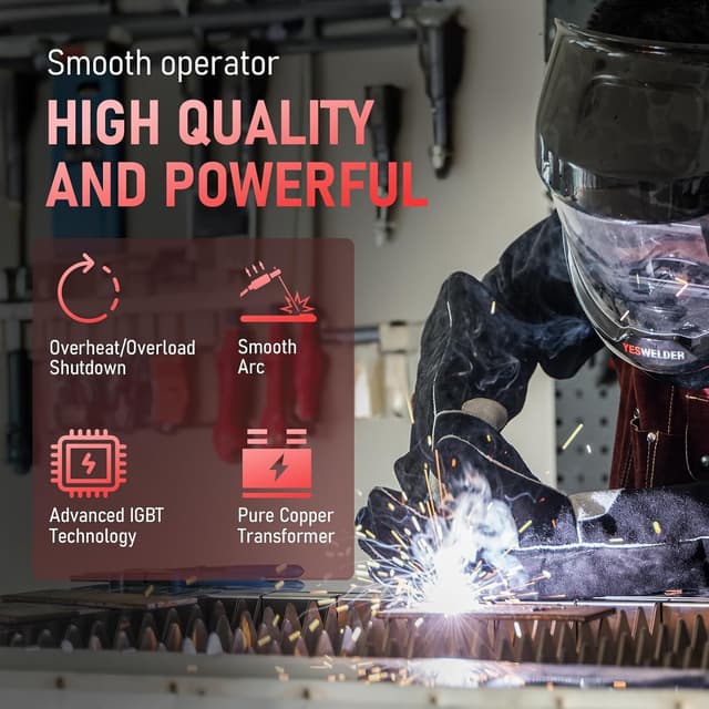 Thumbnail 2 de YESWELDER FIRSTESS MP200 5-in-1 Multi Process Welder (Plasma Cutter + Gas MIG + Flux Core MIG + Lift TIG + Stick)