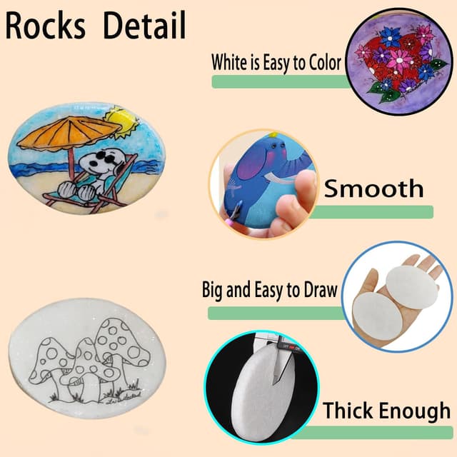 Thumbnail 2 de Hisredsun Flache Steine 6–8 cm 🎨