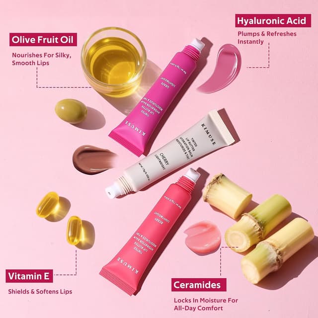 Thumbnail 6 de KIMUSE 3 Pack Tinted Lip Butter 3 pezzi