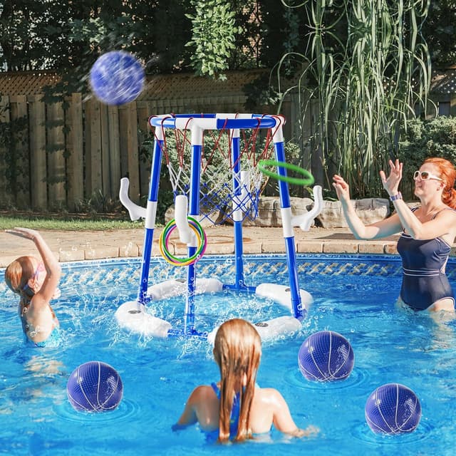 Detalle de 2-in-1 Pool Basketball Hoop Game Set