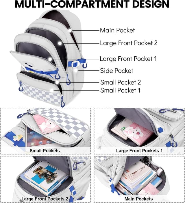 Thumbnail 3 de Amythe Sac à Dos Fille 33x20x46 cm Blanc