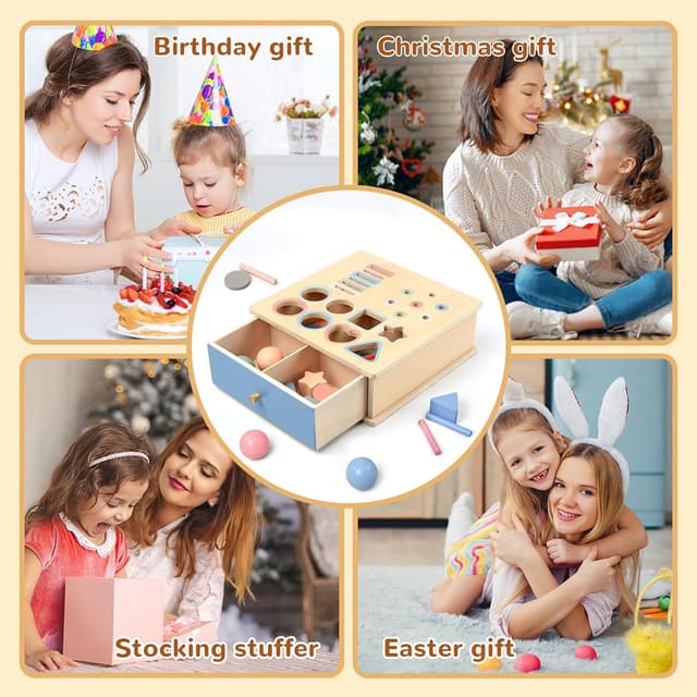 Thumbnail 5 de Arbolisse 4‑in‑1 giocattolo Montessori forme e colori per 1–3 anni