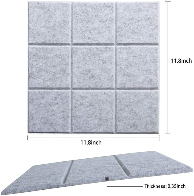 Thumbnail 6 de Uoisaiko Cork Wall Board 30 x 30 cm with 6 Adhesive Felt Panels and 30 Push Pins (Light Grey)
