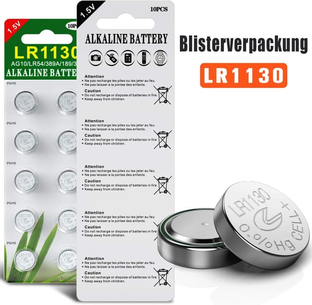 Thumbnail 6 de GutAlkaLi AG10 LR1130 Knopfzellen 40er