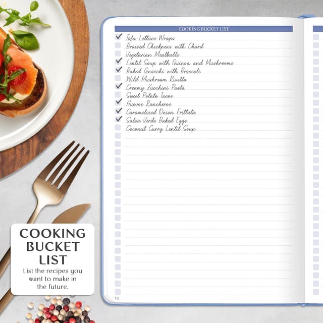 Detalle de Legend Recipe Book (Periwinkle) – A5 blank family cookbook journal for up to 58 recipes