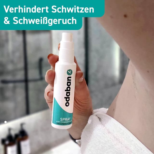 Detalle de odaban® Antitranspirant Deo Spray (2 x 30 ml) gegen starkes Schwitzen – duftneutral
