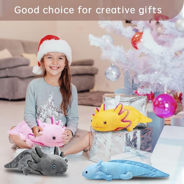 Thumbnail 5 de lilizzhoumax Axolotl Plush Toy (44cm / 17inch) – Blue realistic stuffed animal