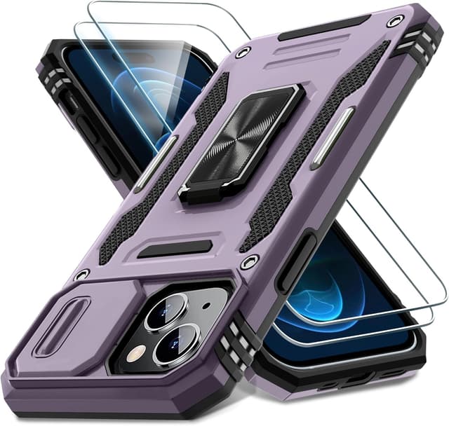 Detalle de DEERLAMN Case for iPhone 15 Deep Purple