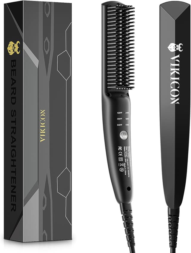 Imagen de VIKICON Beard Straightener: 30s Quick Heated Beard Brush 🧔 en OfertitasTOP