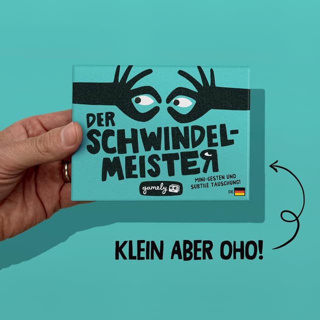 Detalle de Gamely Der Schwindelmeister – witziges Partyspiel Kartenspiel