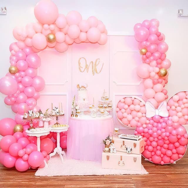 Detalle de PartyWoo Light Pink Balloons 127-Piece Pastel Pink Balloon Arch Kit (Different Sizes)