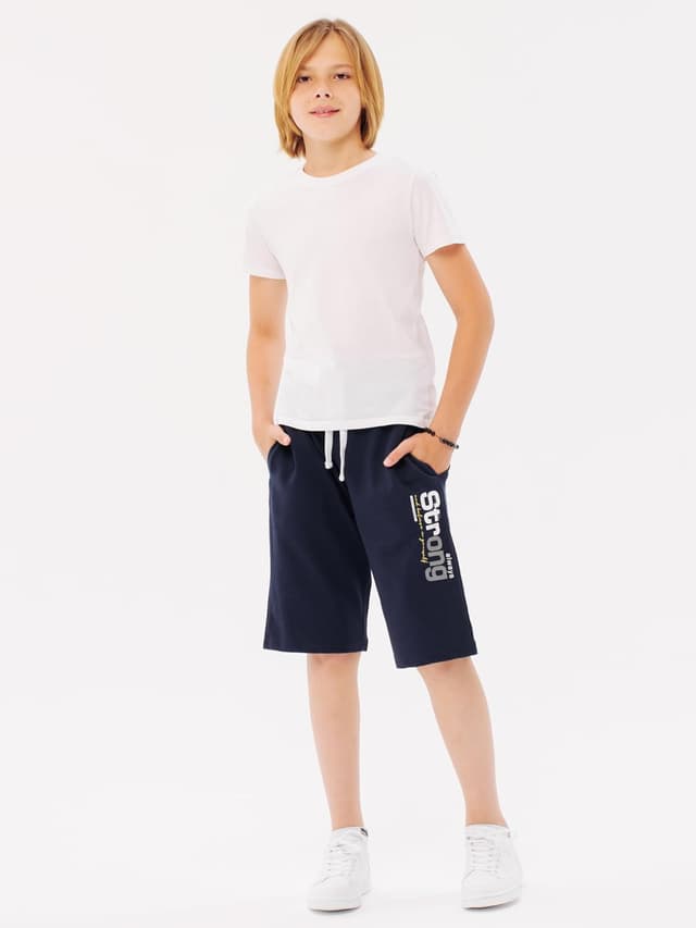 Detalle de MOR Jungen Shorts aus 100% Baumwolle (Haus- & Schlafshorts) mit Taschen, Größen 134–176