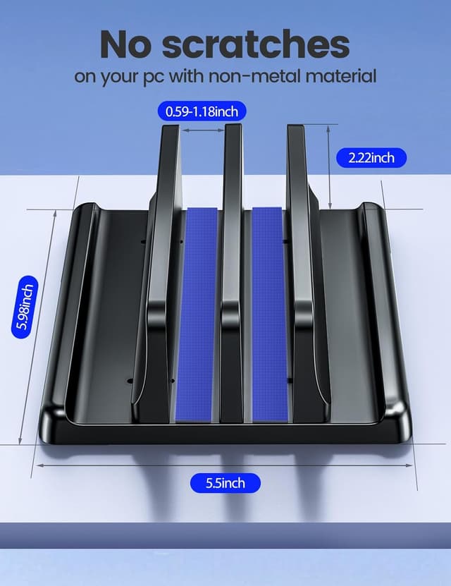 Thumbnail 3 de VAYDEER Supporto verticale per laptop 4 in 1 17,3