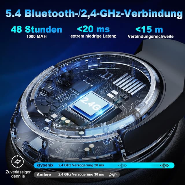 Thumbnail 3 de Krysenix PG4 Wireless Gaming Headset 48H