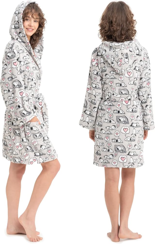 Thumbnail 1 de Berkshire Snoopy VelvetLoft Short Hooded Robe 🛋