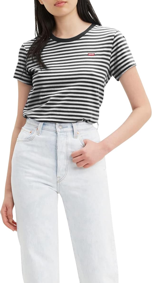 Detalle de Levi's Perfect Tee Raita Stripe para Mujer - XL 🌟