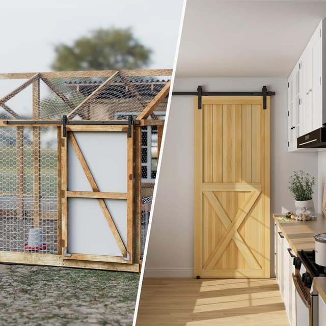 Thumbnail 6 de TSMST 200cm Schiebetürsystem Komplett-Set Schwarz