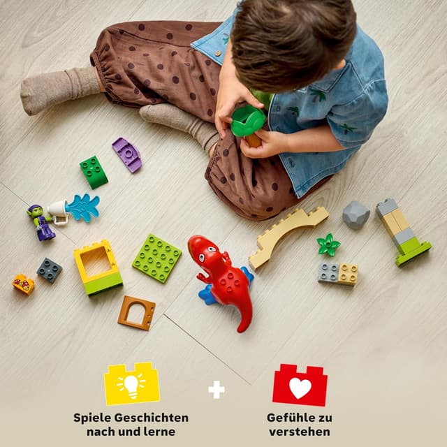Detalle de LEGO DUPLO 10463 Spidey-Rex vs. Green Goblin – 2 Figuren inkl. Spidey-T-Rex für Kinder ab 2 Jahren