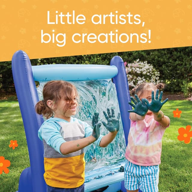Detalle de Hearthsong Double-Sided Inflatable Kids Art Easel (Outdoor & Indoor Paint Station) for Toddlers and Kids