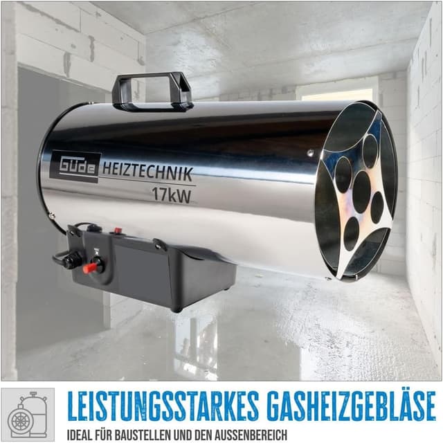 Thumbnail 5 de Güde 85006 Générateur d'air chaud à gaz inox 1,5 m tuyau