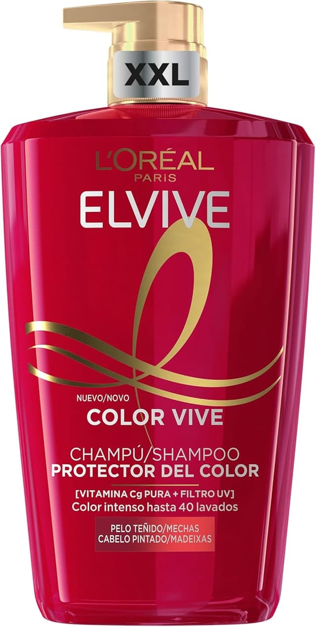 Detalle de L’Oréal Paris Elvive Color Vive Champú Protector 1L 💇♀