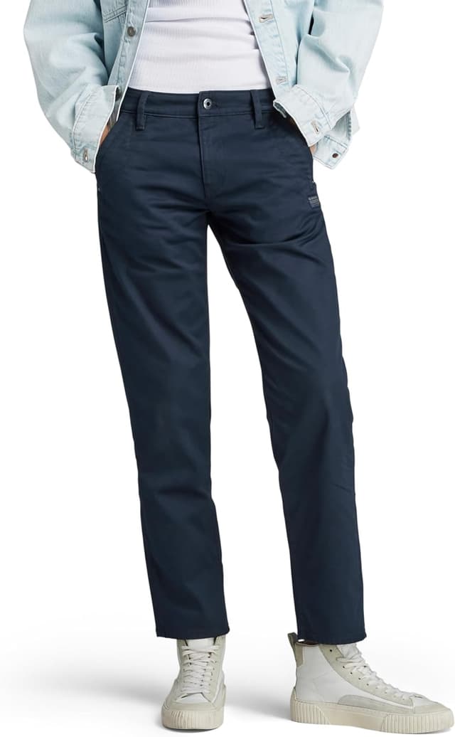 Detalle 2 de G-Star Damen Kate Boyfriend Chino – Chino mit Reißverschluss & Knopf, bequem für den Alltag