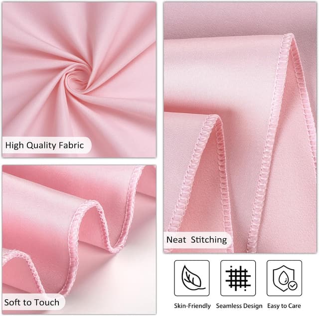 Detalle de Heneger 8-Pack Pink Round Tablecloth (90 Inch) — Wrinkle-Resistant Polyester for Easter, Parties, Weddings & Buffets
