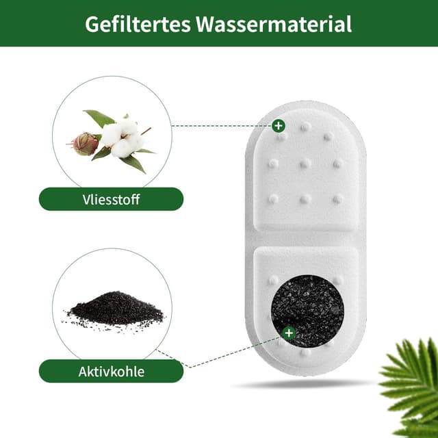 Detalle de APAUK Ersatzfilter & Schwämme für Katzen- und Trinkbrunnen aus Edelstahl (8+8) – kompatibel mit APFSS-3201