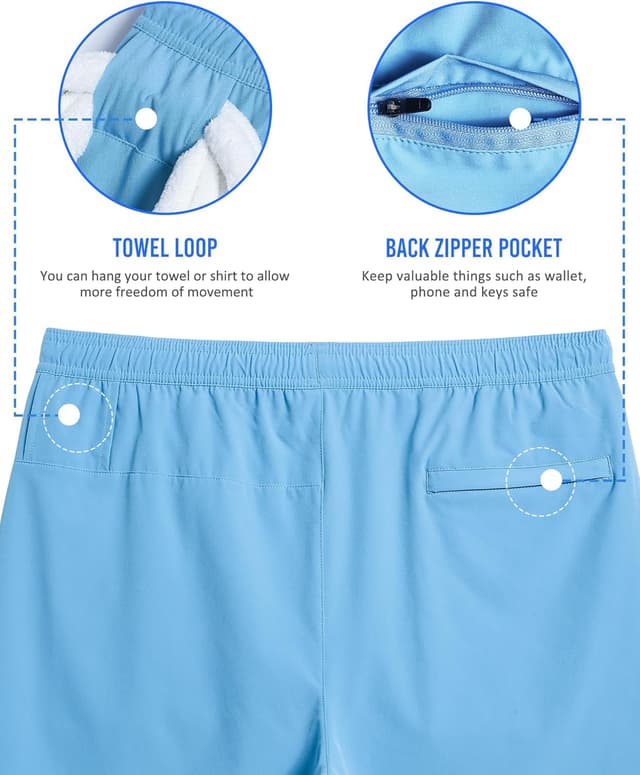 Detalle 1 de maamgic 5" Mens Gym Running Shorts 2-in-1 Quick Dry