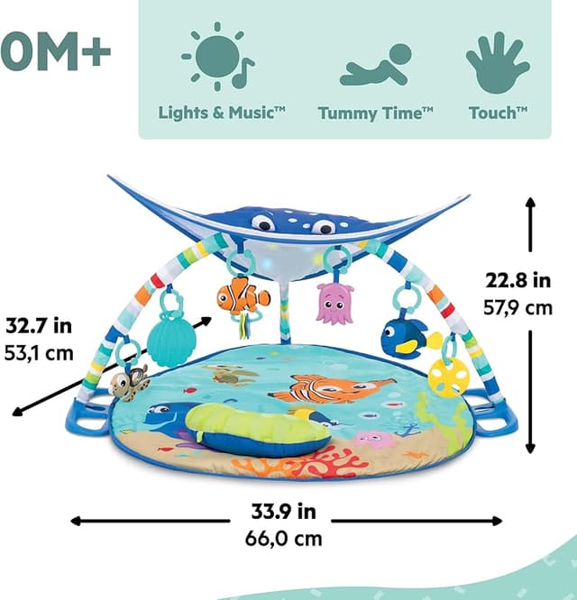 Thumbnail 2 de Bright Starts Disney Baby Gimnasio y manta Buscando a Nemo 🎯🧸