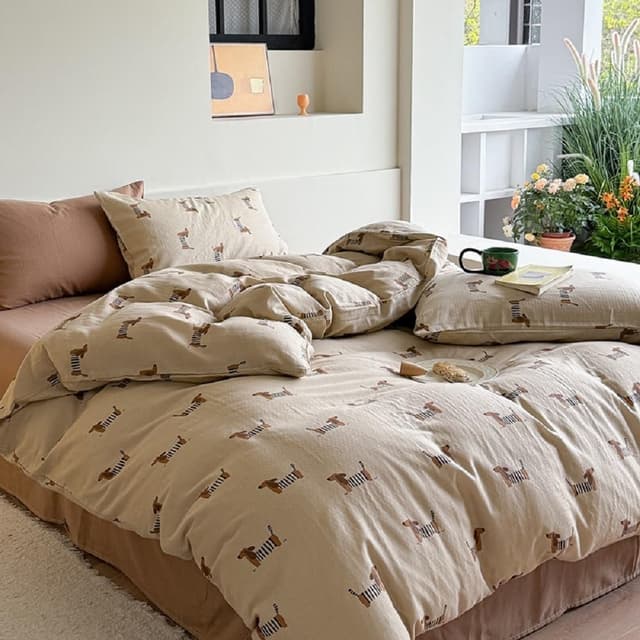 Thumbnail 2 de Lanqinglv Bettwäsche 135x200 Mädchen Dackel