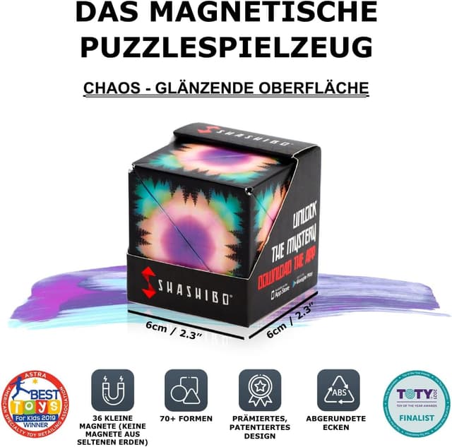 Detalle de Shashibo Shashibo Formwechsel-Box Moon, 36 Magnete