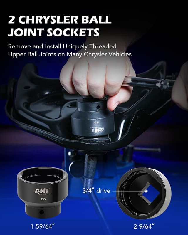 Detalle 2 de Orion Motor Tech 23pc Ball Joint Removal Tool Kit for Press & U-Joint Work