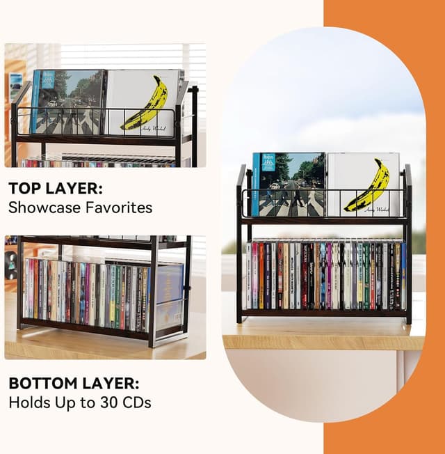 Detalle 2 de PAPAGIFTREE CD storage rack holds 60