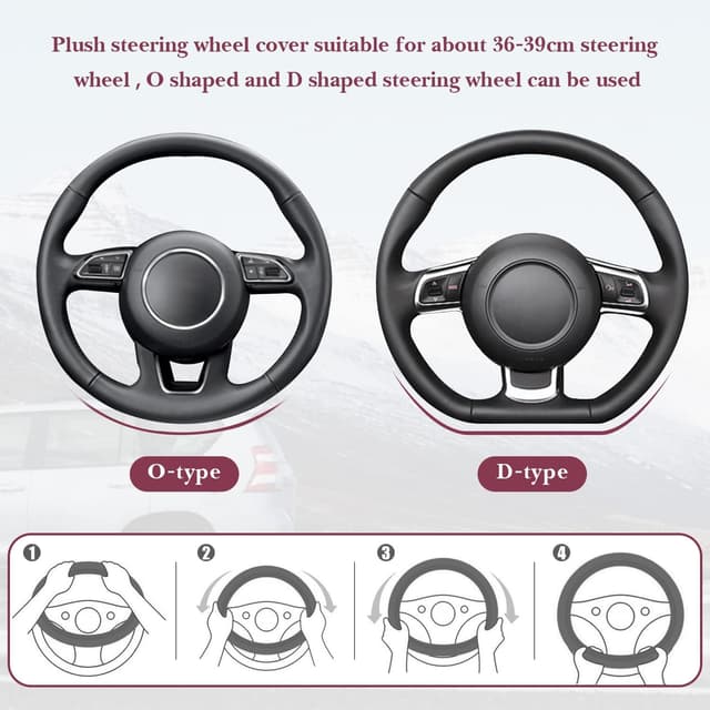 Thumbnail 4 de Pahajim Fluffy Steering Wheel Cover