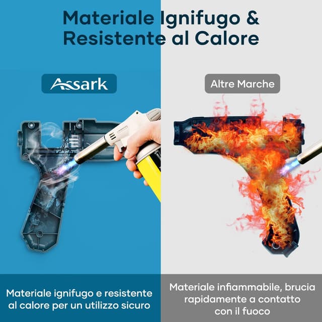 Detalle de Assark pistola per colla a caldo 60/100 W con 15 bastoncini da 11 mm x 220 mm