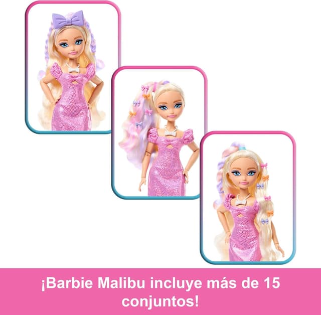 Thumbnail 4 de Barbie Malibu Dream Get Ready con accesorios y 15 looks 🎀