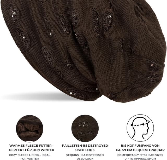 Thumbnail 5 de styleBREAKER Bonnet Beanie Chaud Femme 28 cm