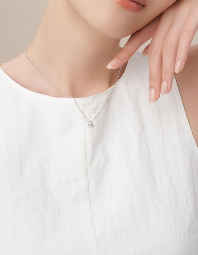 Thumbnail 2 de KRKC&CO Moissanit-Anhänger-Kette Damen aus 925 Silber – verstellbar 45+5 cm mit Geschenkbox