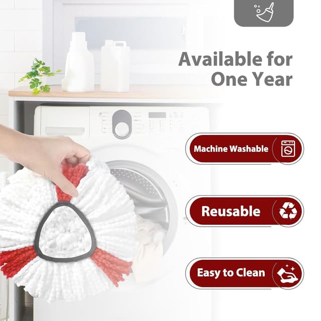 Thumbnail 6 de Mop Head Replacement 5 Pack Microfibre