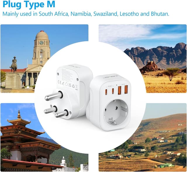 Thumbnail 1 de JSVER Adattatore di viaggio con PD20W 2500W