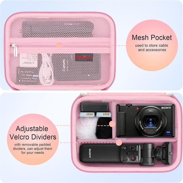 Detalle de Elonbo case for Sony ZV-1 II, pink