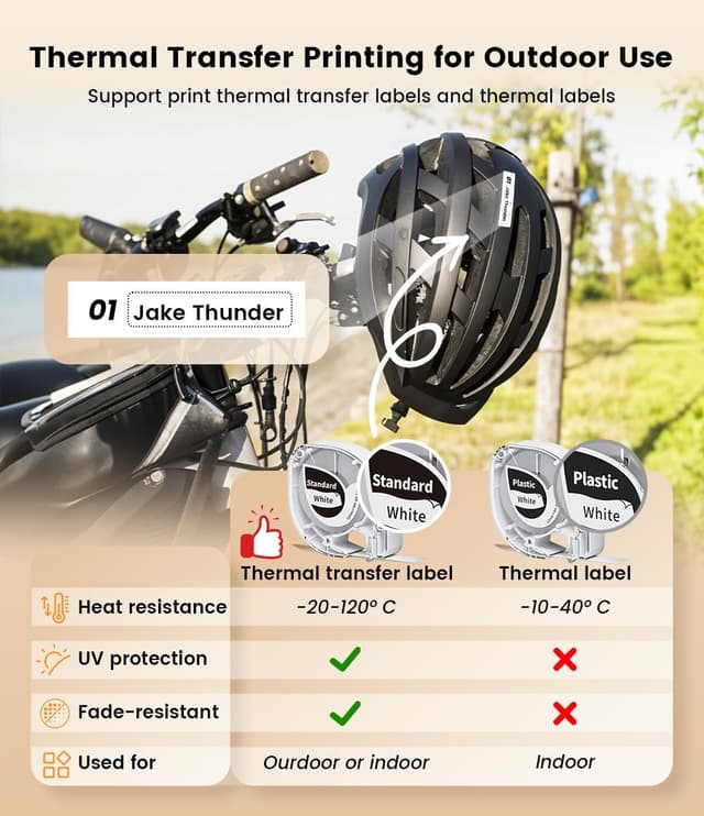 Detalle 2 de Phomemo P12 Beschriftungsgerät-Set mit Bluetooth & 3 Rollen farbiger Etiketten